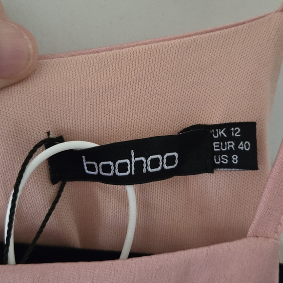 NWT Satin Frill Midi Wrap Dress, Rose, Size 12 - Picture 7 of 14